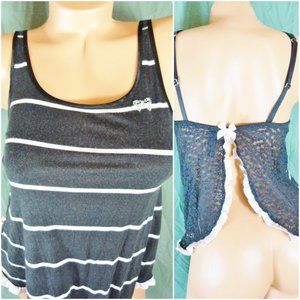 Victorias Secret Medium Camisole Cami Tank Top Lace Back Soft